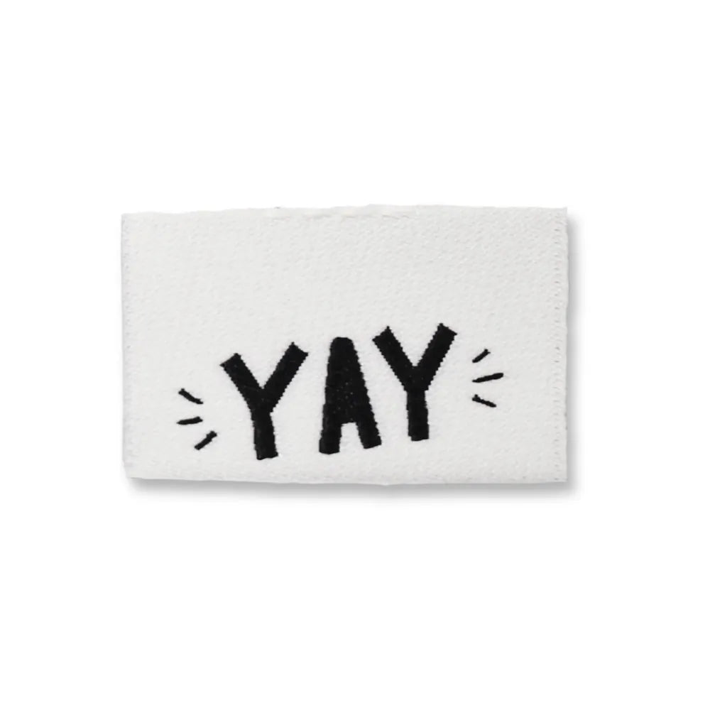YAY - Etiqueta tejida plegable - Juego de etiquetas de Paul & Clara
