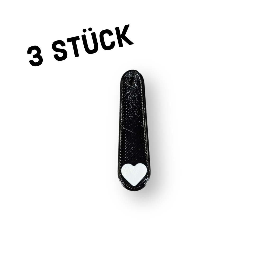 3er Pack Anhänger "Griff mit Herz"