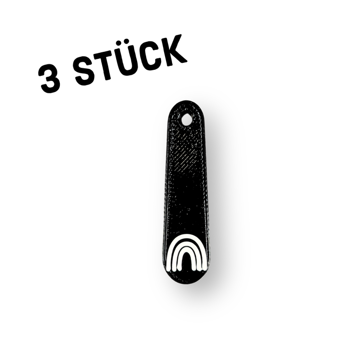 3er Pack Anhänger "Griff mit Regenbogen"