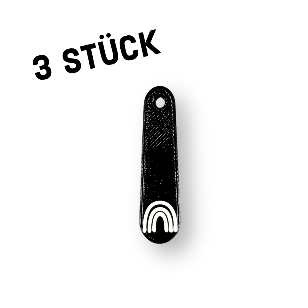 3er Pack Anhänger "Griff mit Regenbogen"