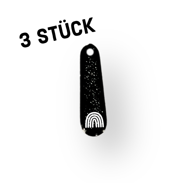 3er Pack Anhänger "Griff mit Regenbogen"