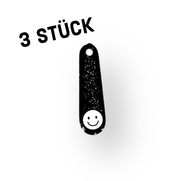 3er Pack Anhänger "Griff mit Smiley"