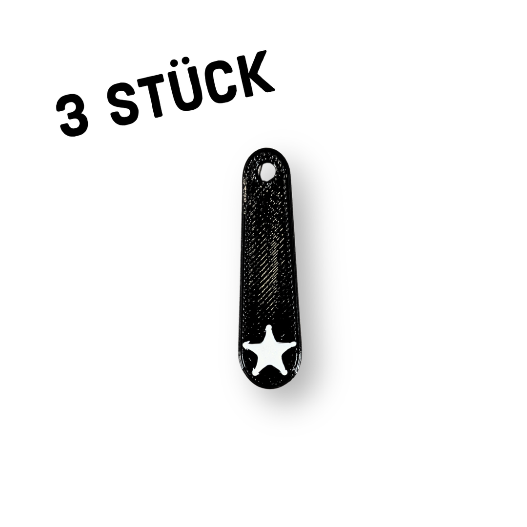 3er Pack Anhänger "Griff mit Stern"