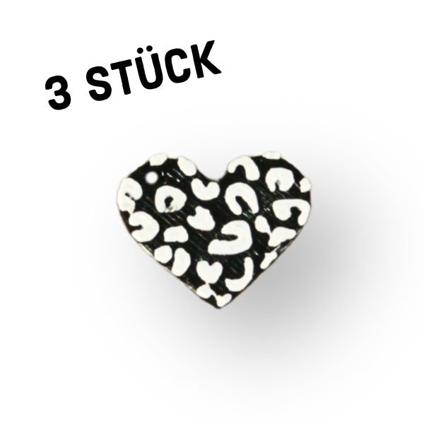 3er Pack Anhänger "Herz Leo"