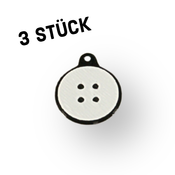 3er Pack Anhänger "Knopf"