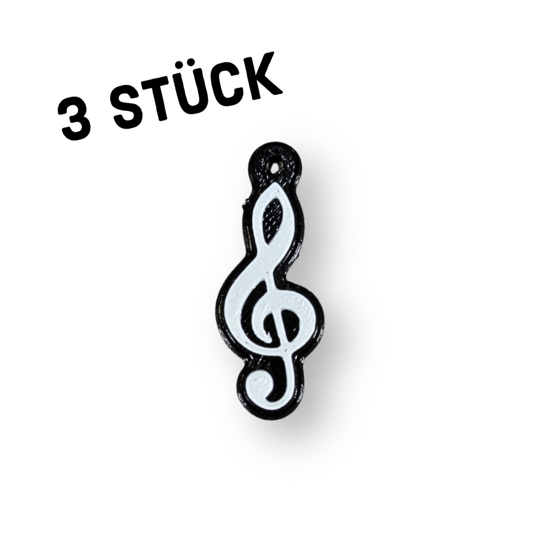 3er Pack Anhänger "Notenschlüssel"