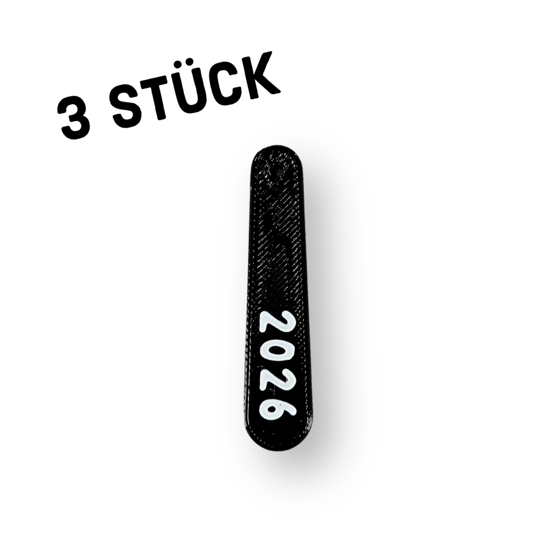 3er Pack Anhänger "Schriftzug 2026"