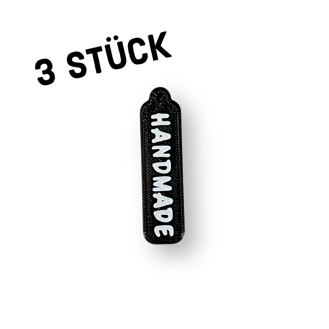 3er Pack Anhänger "Schriftzug HANDMADE"