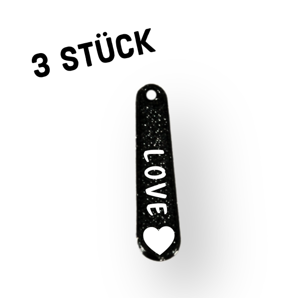3er Pack Anhänger "Schriftzug LOVE"
