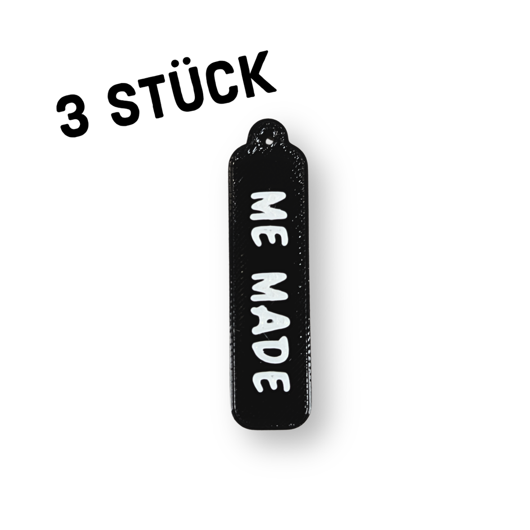 3er Pack Anhänger "Schriftzug ME MADE"