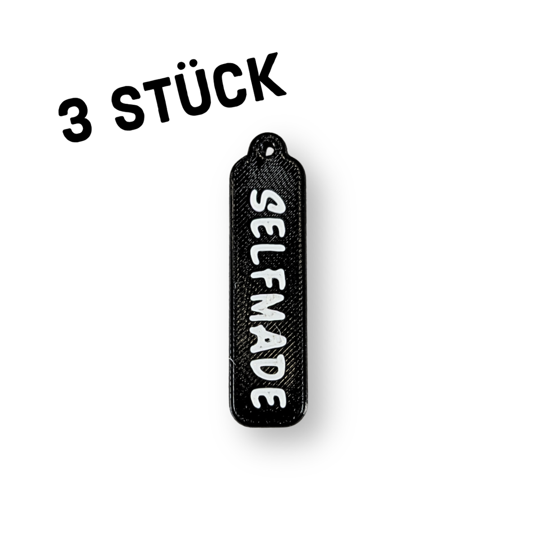 3er Pack Anhänger "Schriftzug SELFMADE"