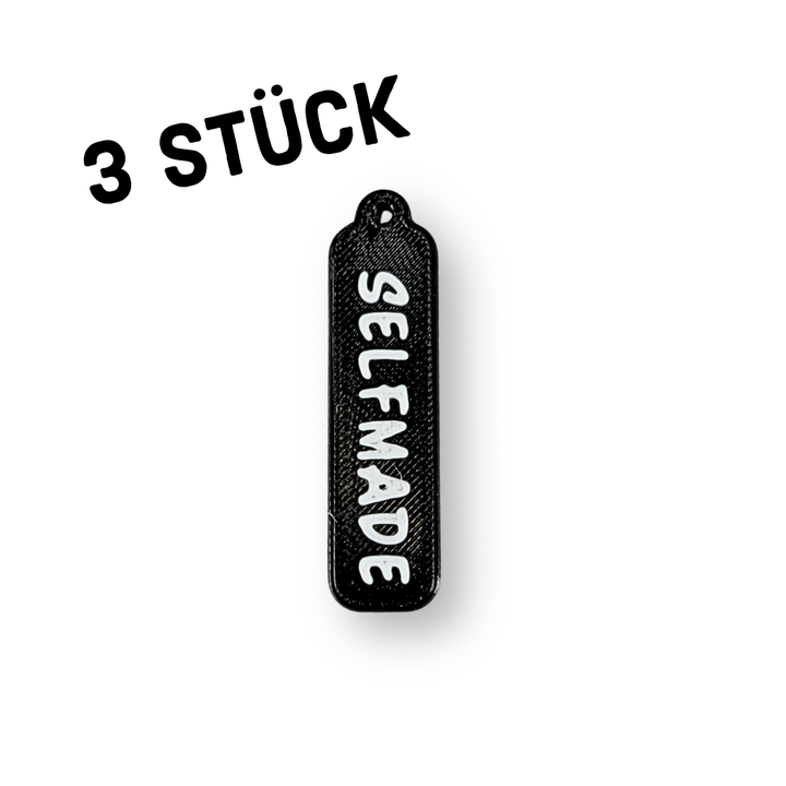 3er Pack Anhänger "Schriftzug SELFMADE"