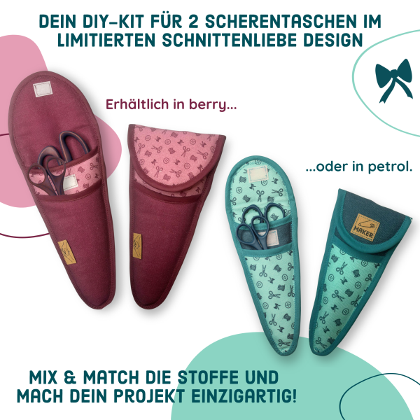 DIY-Nähset für 2 Scherentaschen