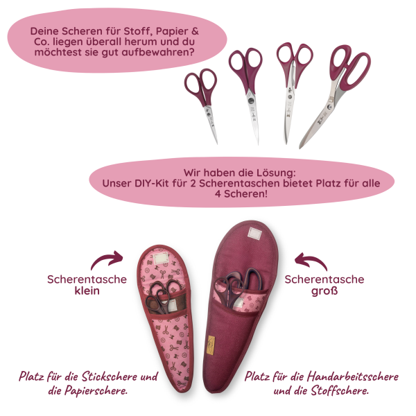 DIY-Nähset für 2 Scherentaschen