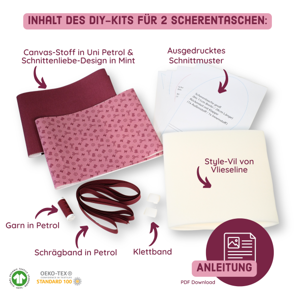 DIY-Nähset für 2 Scherentaschen