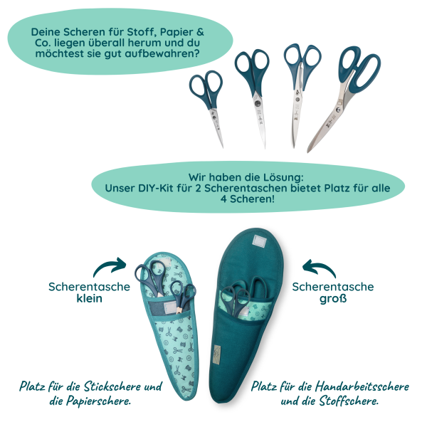 DIY-Nähset für 2 Scherentaschen