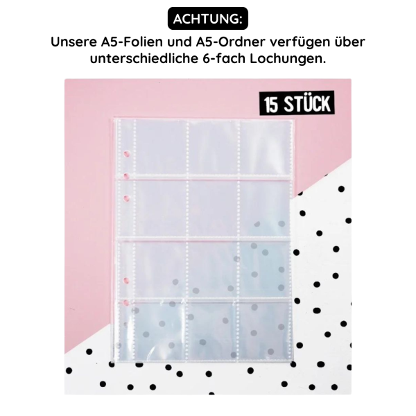 Transparent film labels and trinkets - A5