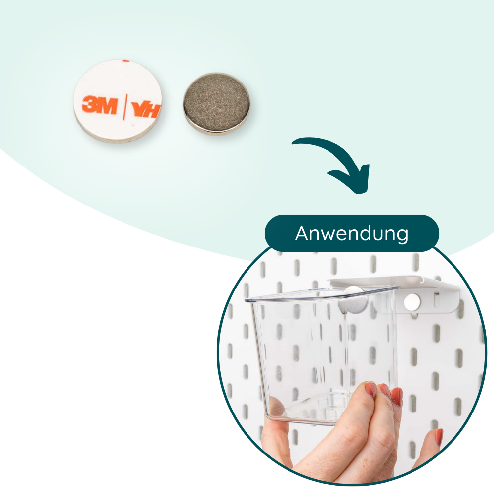 3er Pack Magnetische Boxsicherung für IKEA Skadis Behälter