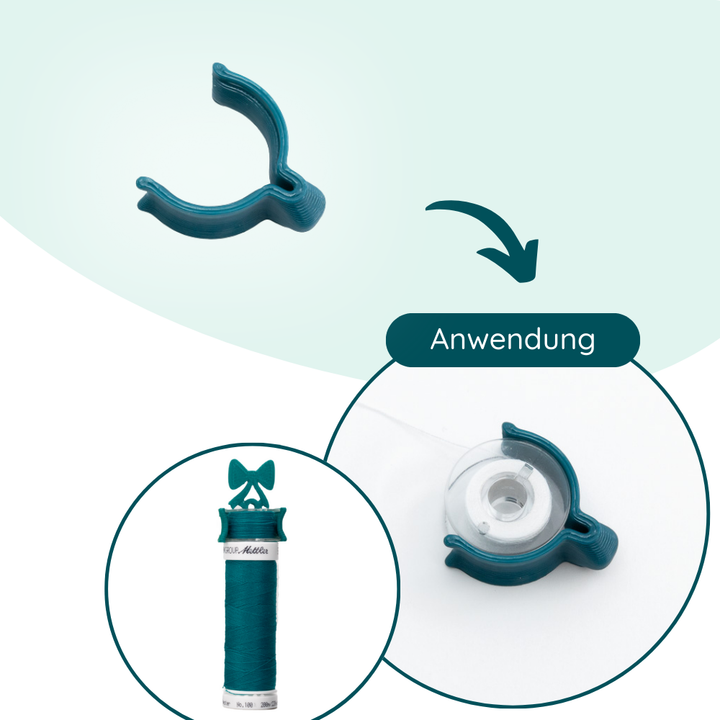 Paquet de 10 clips pour bobines de fil inférieur