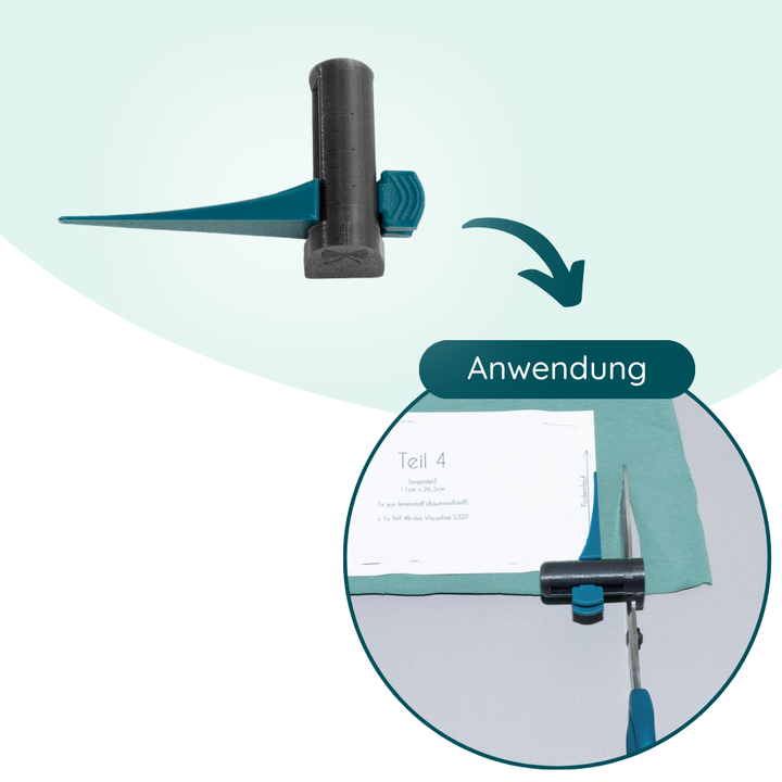 Magnetische Zuschneidehilfe für Scheren
