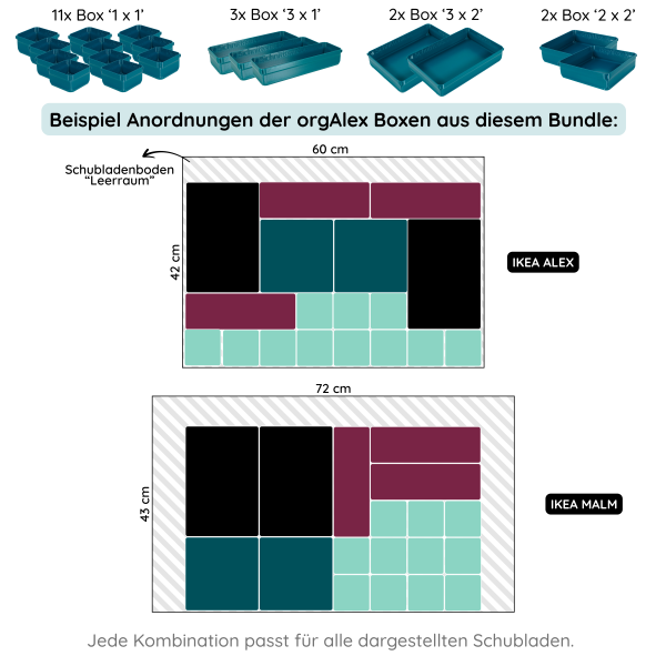 orgAlex Box-Bundle '8x5' #2 - petrol
